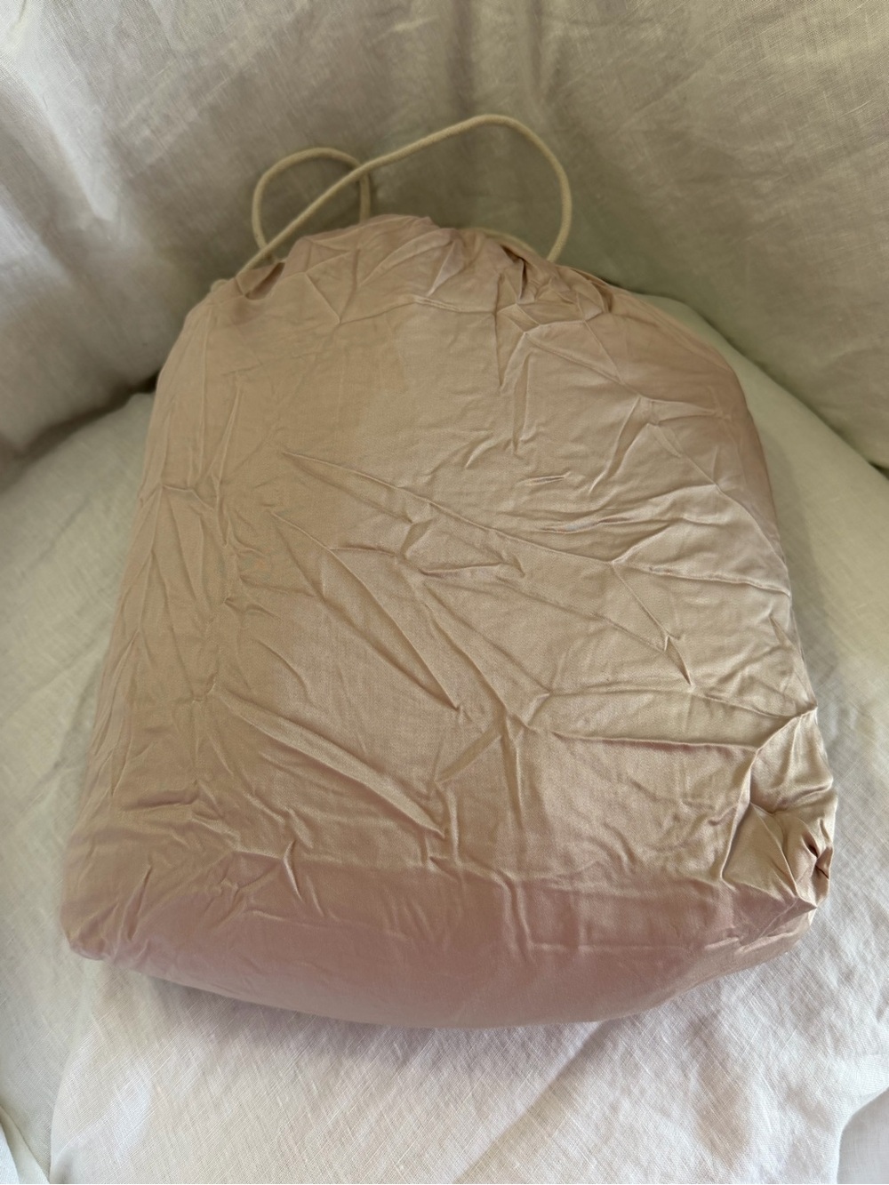 Quince Bamboo Duvet Cover Set Twin Soft Blush - Picture 5 of 9